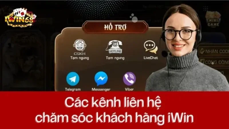 Liên hệ Iwin68 - Luôn Luôn Trực Tuyến 24/7 10 a woman wearing a headset