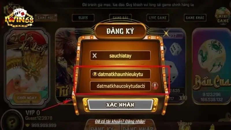 Quy Trình 6 Bước Thực Hiện Đổi Mật Khẩu Iwin68 Nhanh Chóng 9 Bước 4: Thực hiện cung cấp các thông tin mật khẩu hiện tại